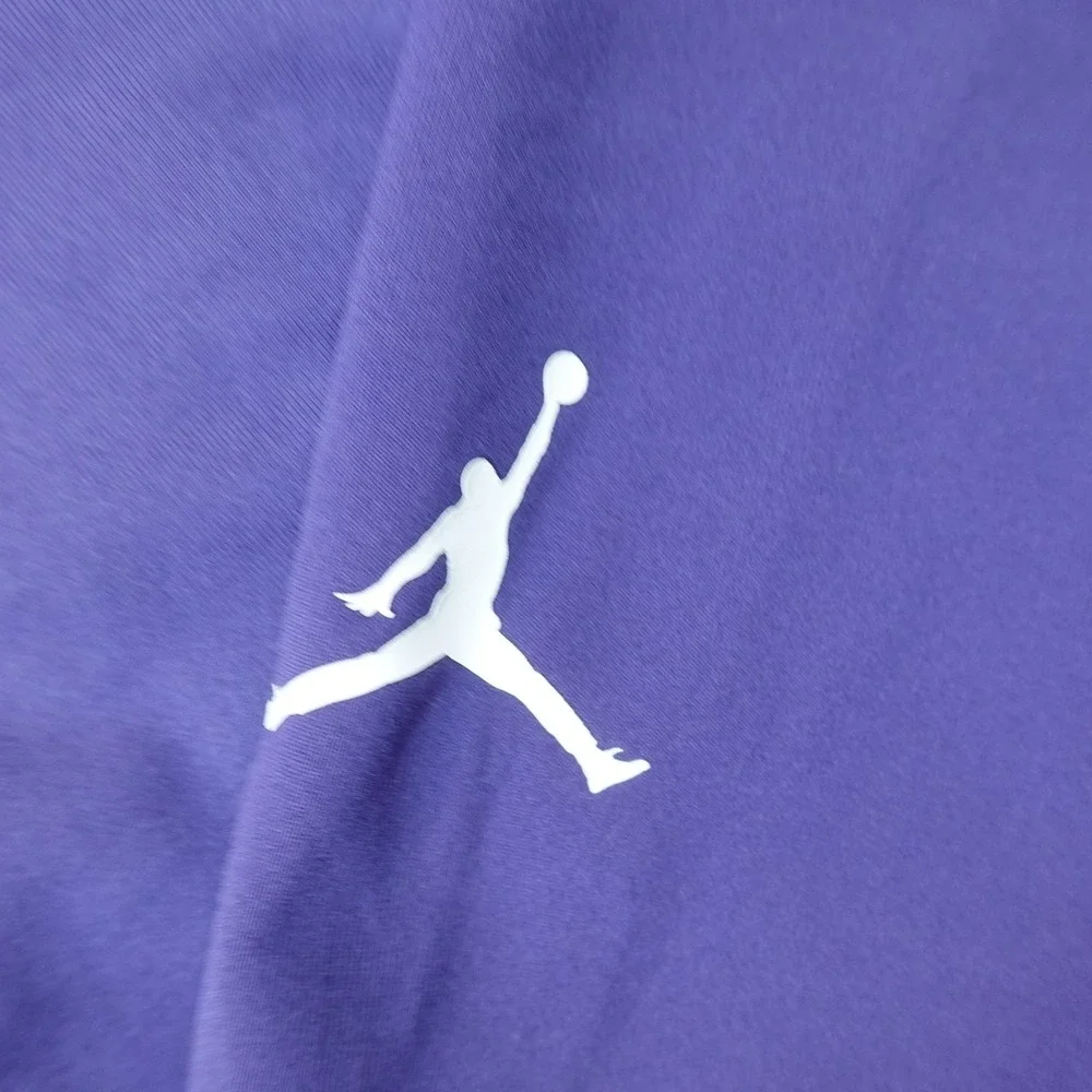 Jordan Shirt Mens XL Purple Dri FIT Golf Mock Neck Long Sleeve Tee Performance